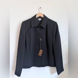 NWT Ingenuity Women's Black Tailored Collar Jacket Blazer Size 10